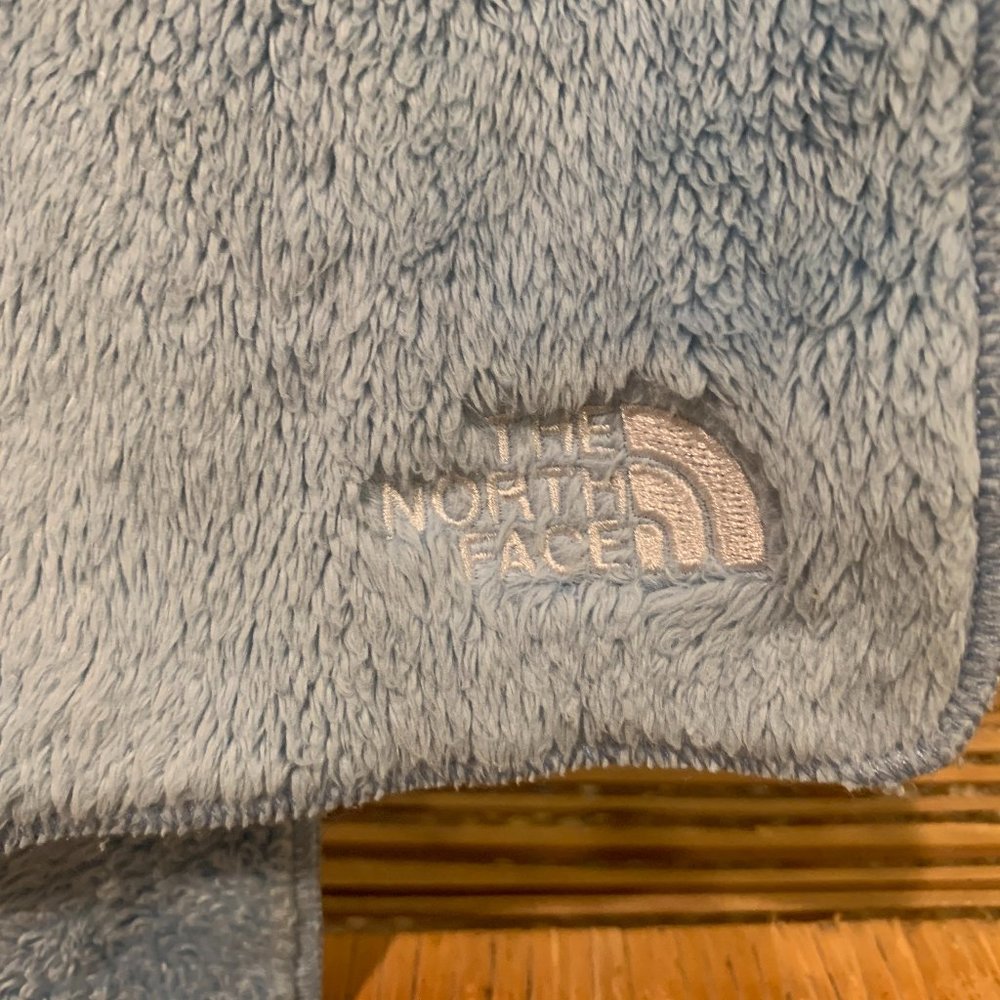 North Face Light Blue Fleece Scarf